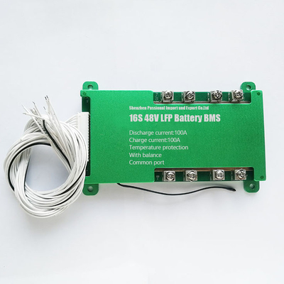 Dayanma 85v LiFePO4 Pil BMS Ortak Bağlantı Noktası 16S 48V 100A BMS Vidalı Tip