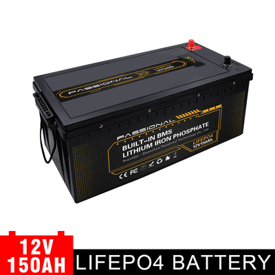 RV Güneş Enerjisi için Uzun Ömürlü 12v 150ah Şarj Edilebilir LiFePO4 Lityum Pil Paketi