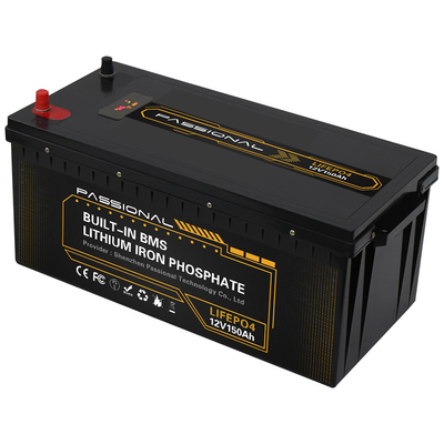 RV Güneş Enerjisi için Uzun Ömürlü 12v 150ah Şarj Edilebilir LiFePO4 Lityum Pil Paketi