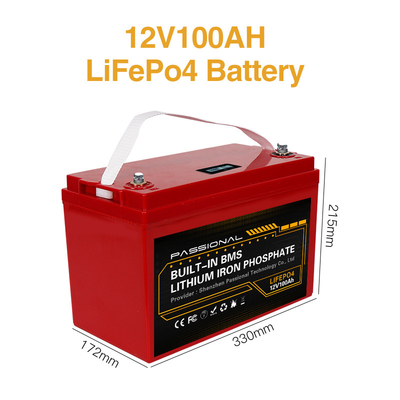 Enerji Depolama Elektrikli Forklift EV Scooter E Bisiklet için 12V 100Ah LiFePO4 Lityum Pil Paketi
