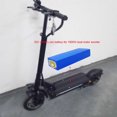 1000w Çift Motorlu Scooter için Güçlü 52v 24ah Li Ion Pil Paketi